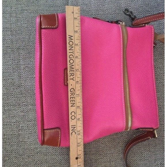 Dooney & Bourke Pebble Grain Leather Crossbody Inner Pockets Pink - Picture 13 of 16
